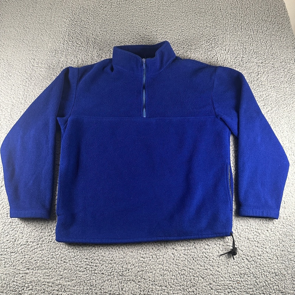 J Crew Oarsman Fleece Men's M Blue Pull Over Sweatshirt Jacket USA Vintage 90s